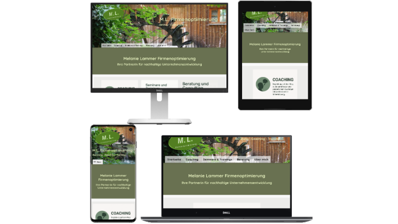 Website für M.L. Firmenoptimierung - Mitarbeitercoaching, Training&Seminare