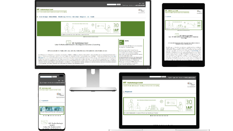 Für IAF Radioökologie GmbH zweisprachige Unternehmenswebseite erstellt