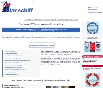 Dienstleisterseite mit Info- und Bildleiste